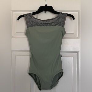 Luckyleo Leotard - Medium Adult, Aloe Spandex with Lace, Dancewear